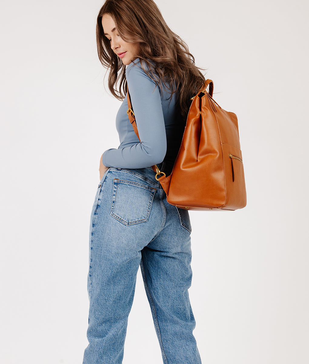 The Square Diaper Bag - Brown