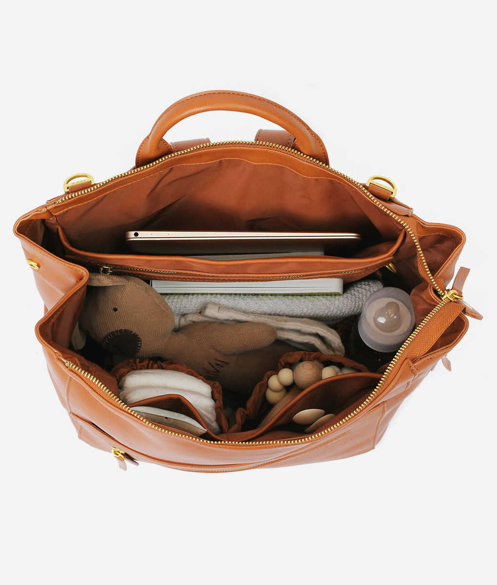 The Square Diaper Bag - Brown