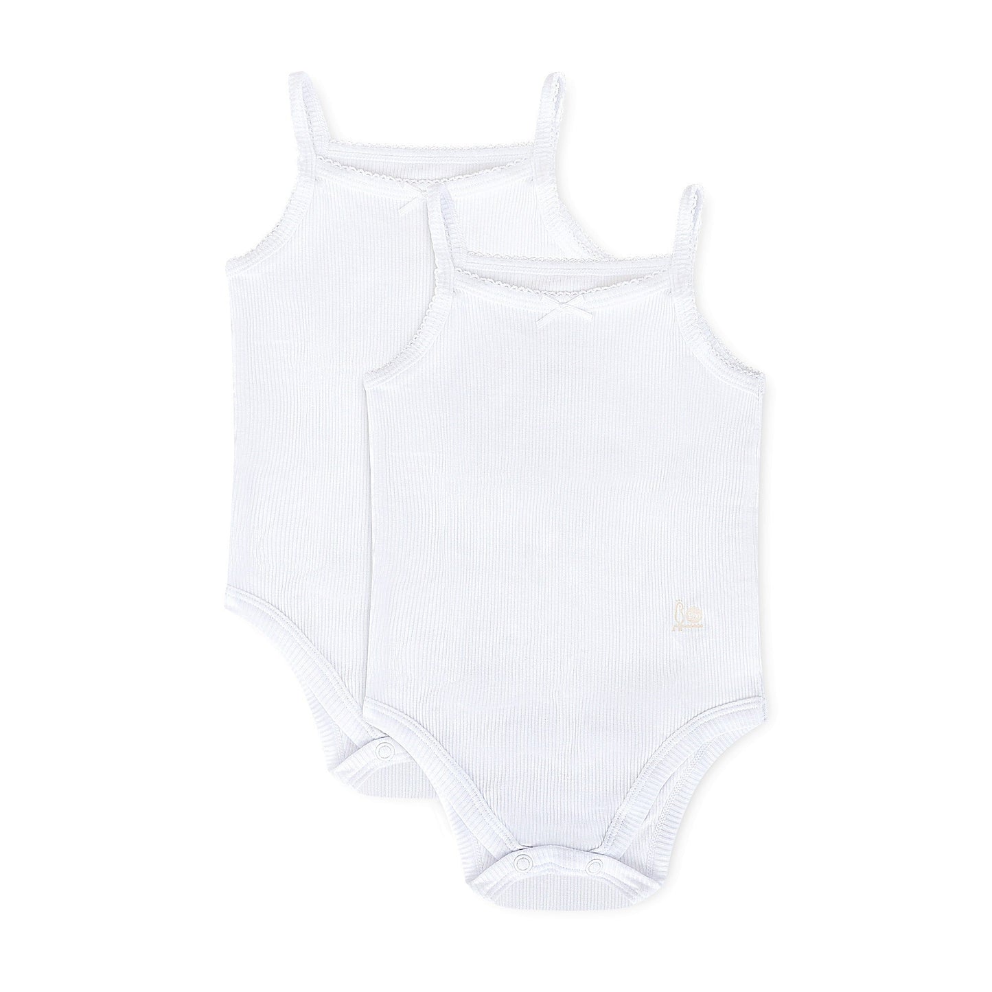 Feathers Tank Top Bodysuits for Baby Girl (2 Pack) Super Soft One-Piece Toddler Bodysuit