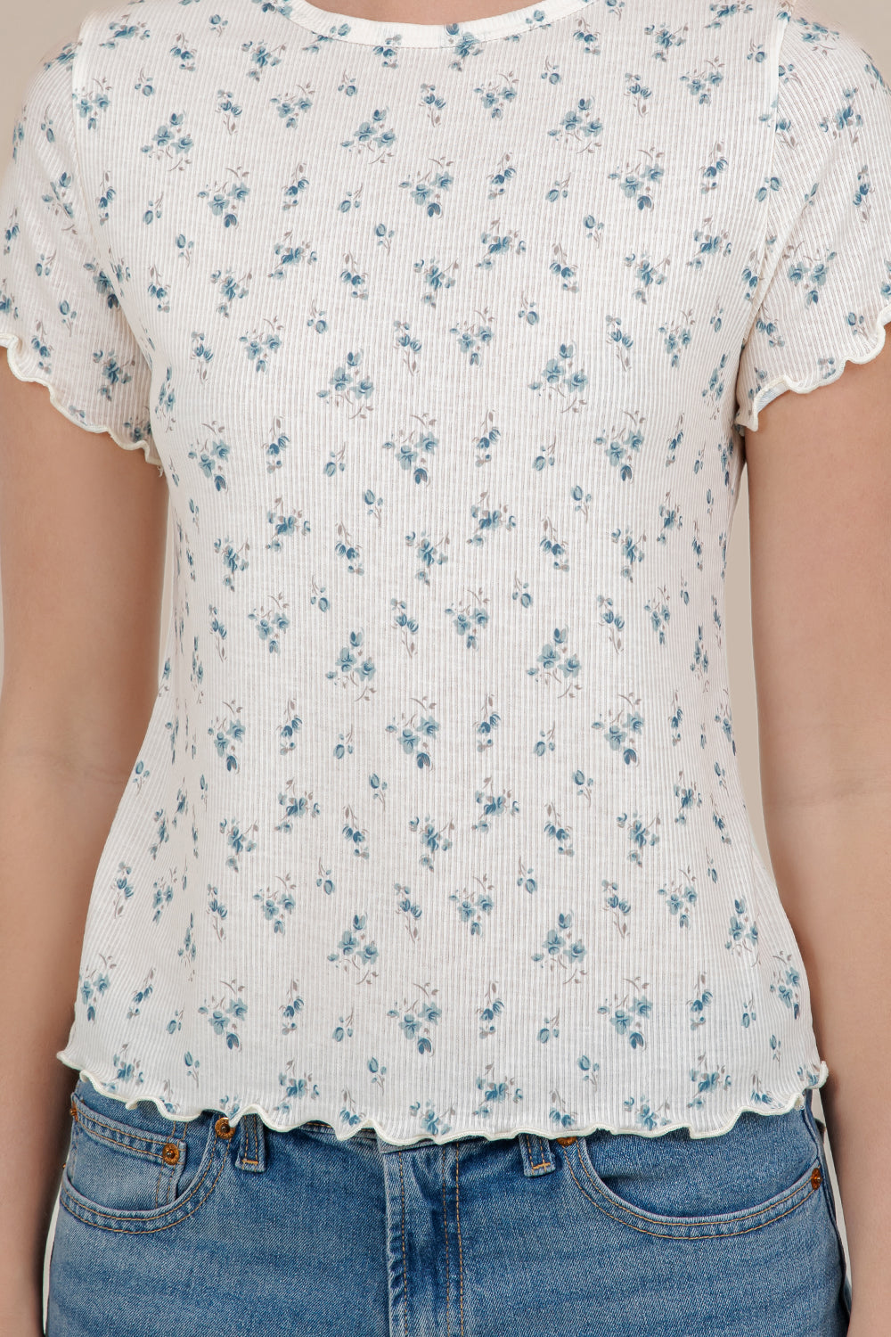Marlee Top in Cream Floral