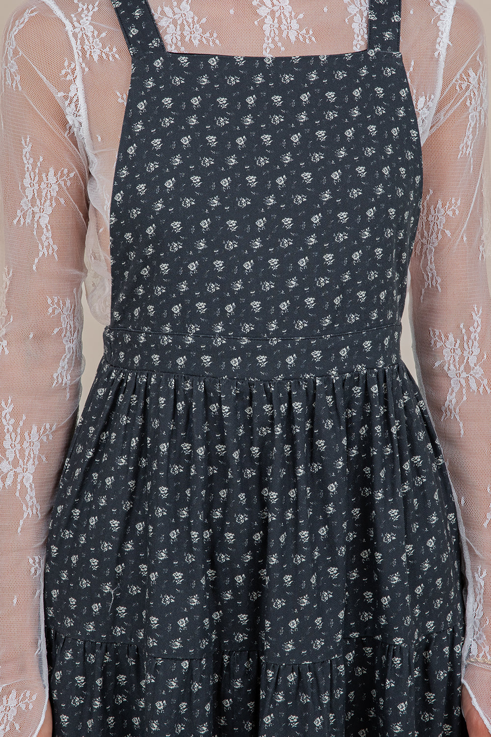 Shay Overall Dress in Navy Floral