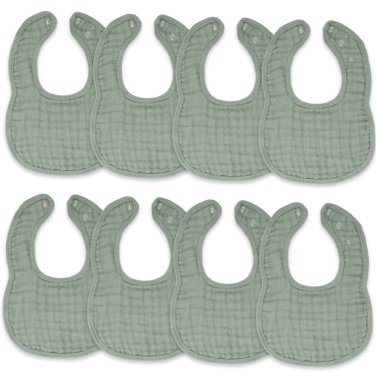 Muslin Bibs in Fern