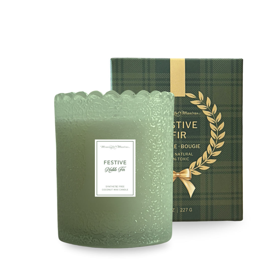 Festive Noble Fir Natural Candle 8oz Kaia Collection