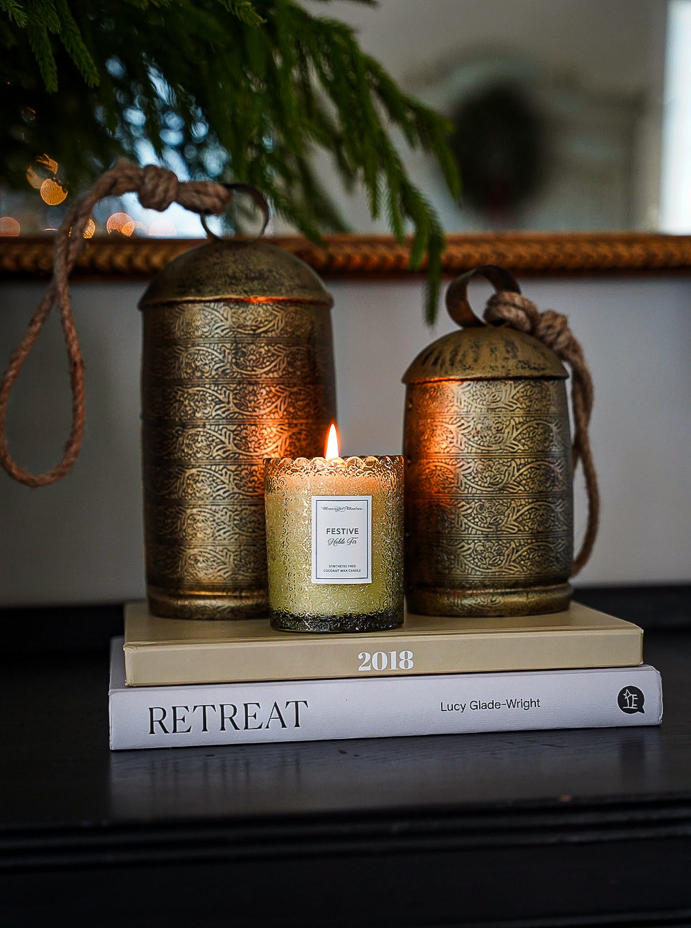 Festive Noble Fir Natural Candle 8oz Kaia Collection