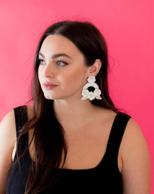 Lucy Earrings - White