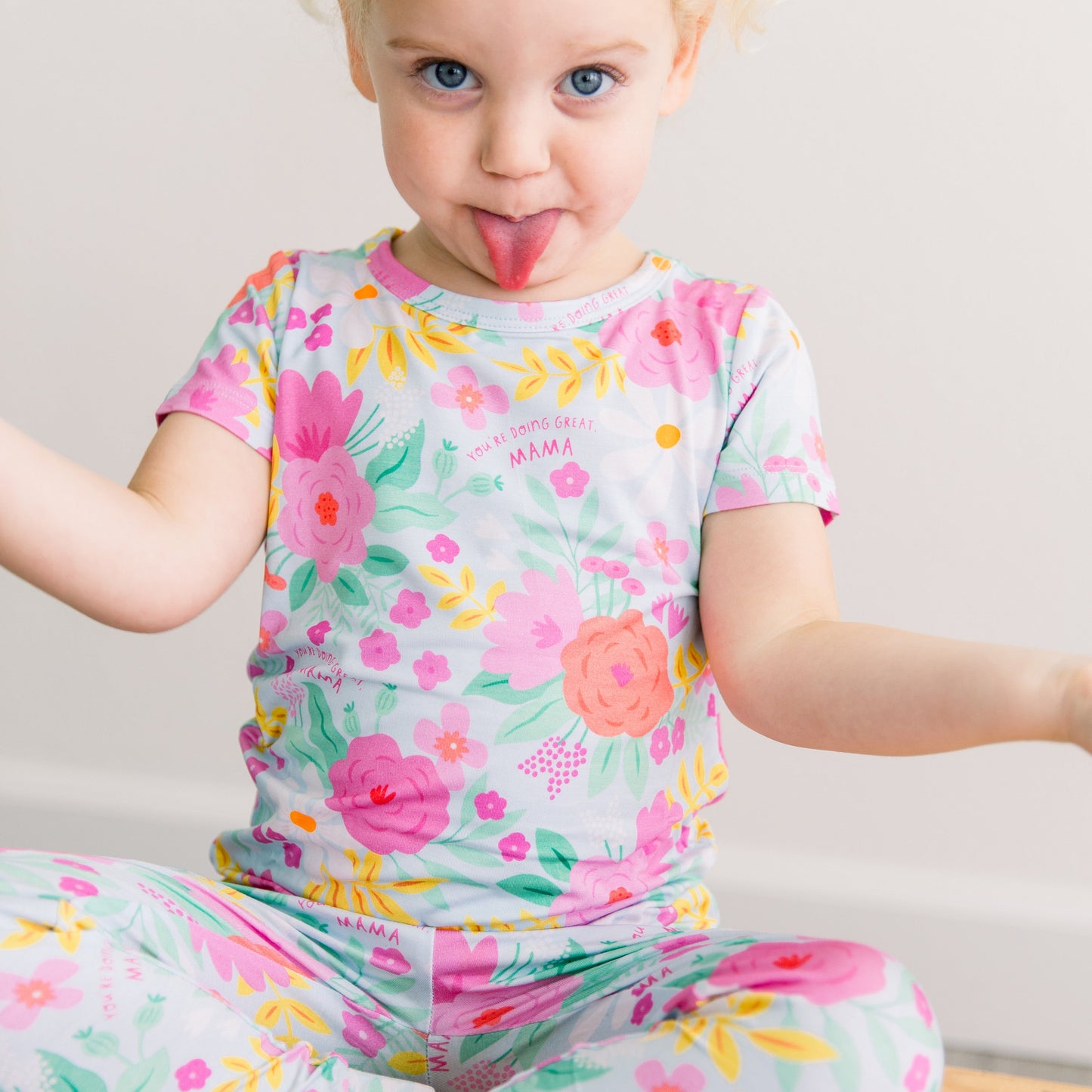 The Second-Skin 2-Piece Short Sleeve Pajama | Flower Power