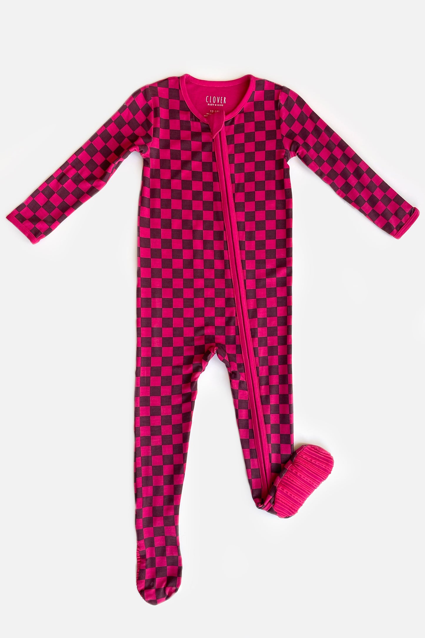 Soft & Stretchy Zipper Footie - Clover x Bohemian Mama