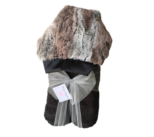 Plush Hooded Bath Towel- Foxy