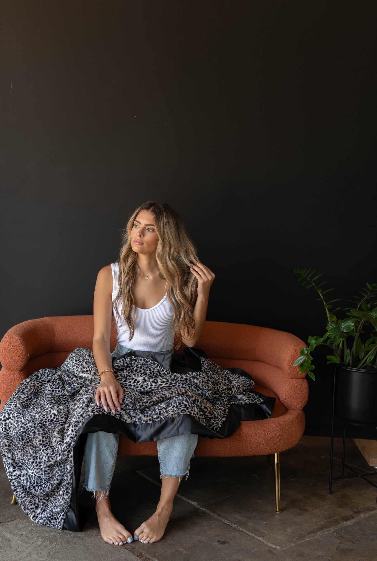 Adult Luxe | Cheetah Black Blanket