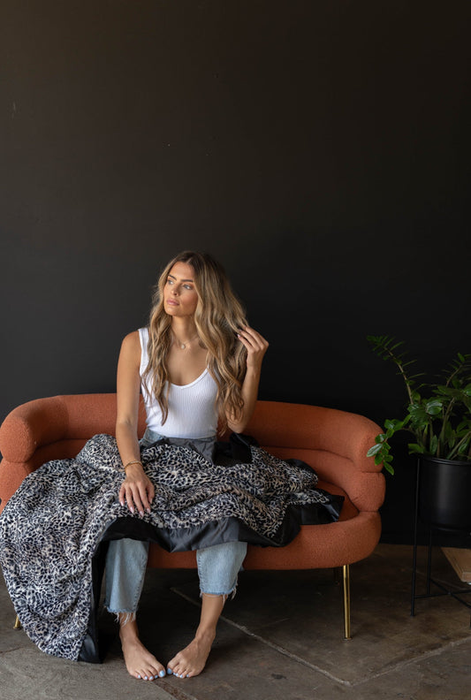 Adult Luxe | Cheetah Black Blanket