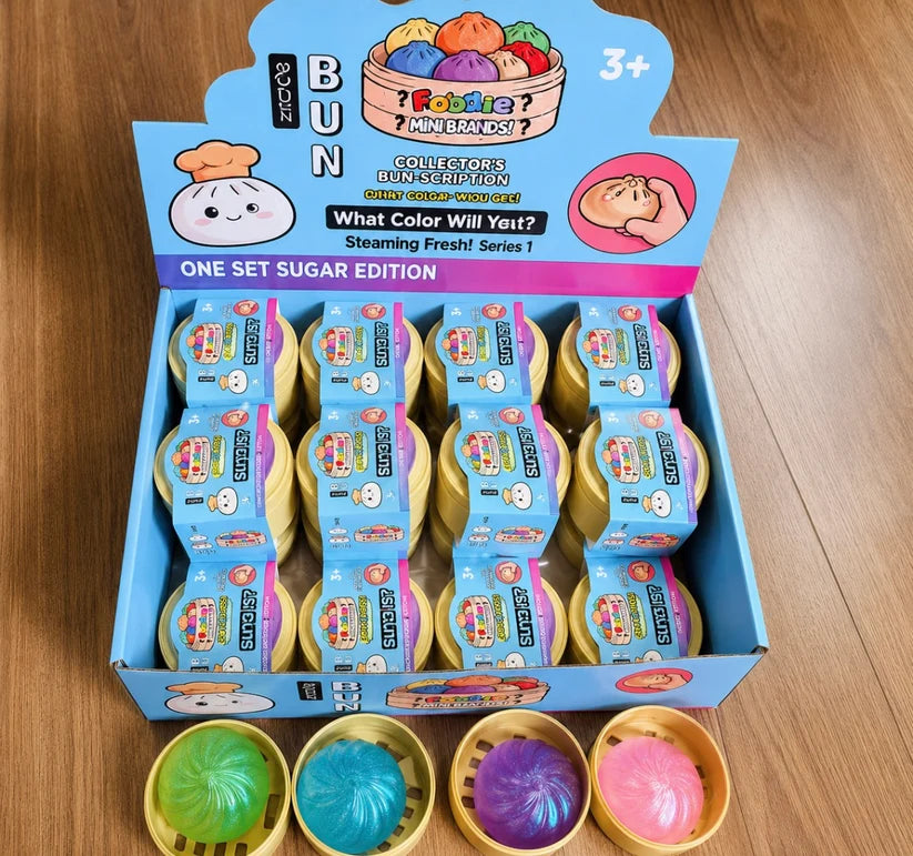 Glitter Mini Dumpling Squishy Toy | Sugar Edition Mystery Squishy Sensory Fidget (2.16")