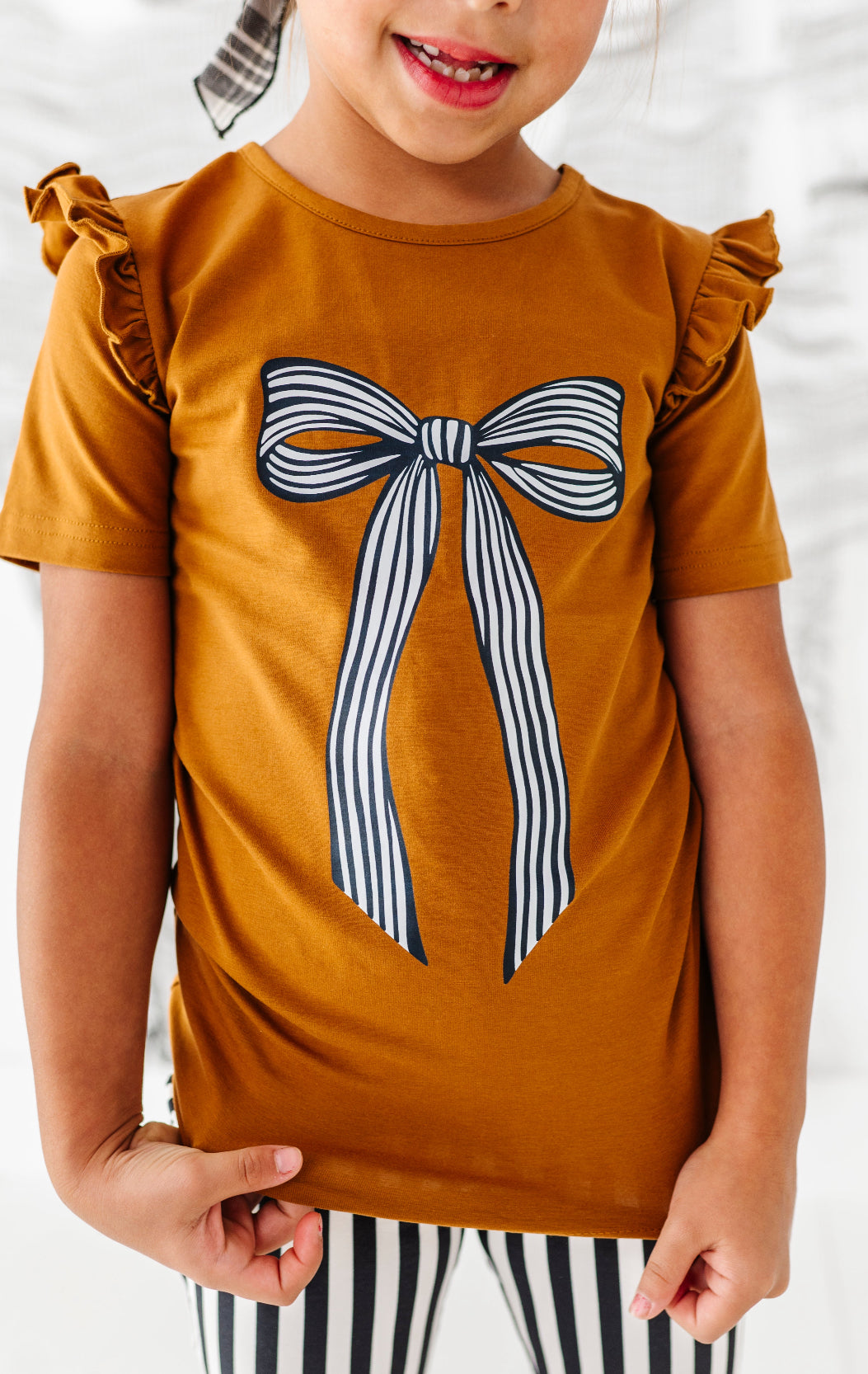 Striped Bow| TEE