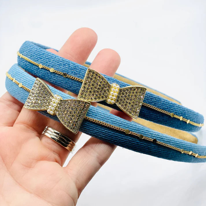 Thin Denim Headband