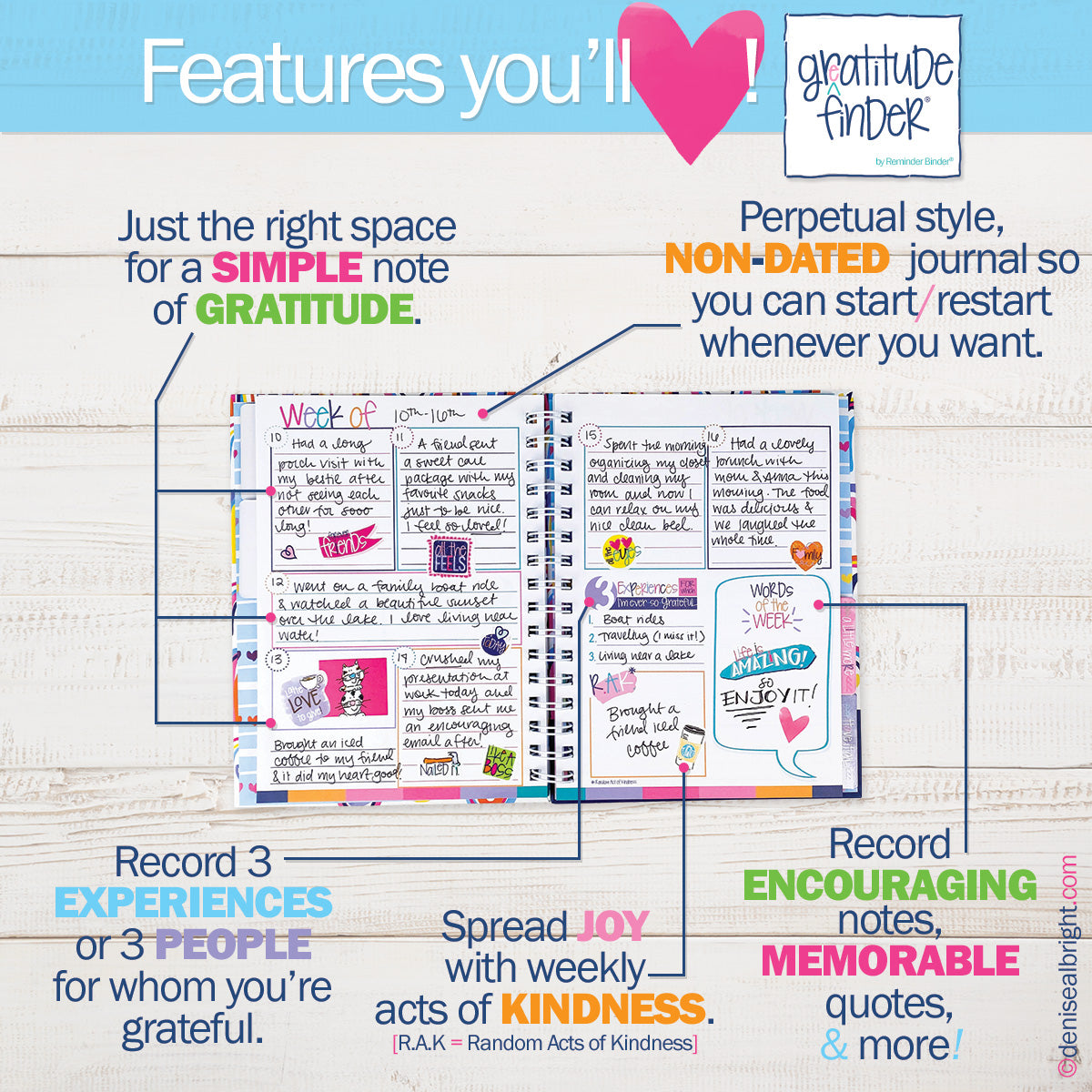 Bundle of THREE Gratitude Finder® Journals