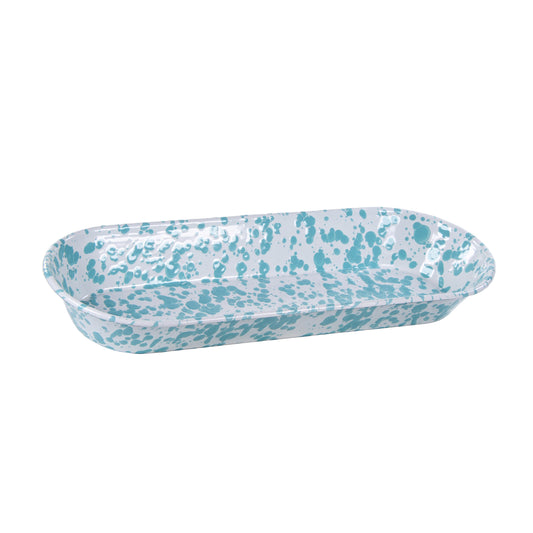 Sea Glass Swirl Oval Basket