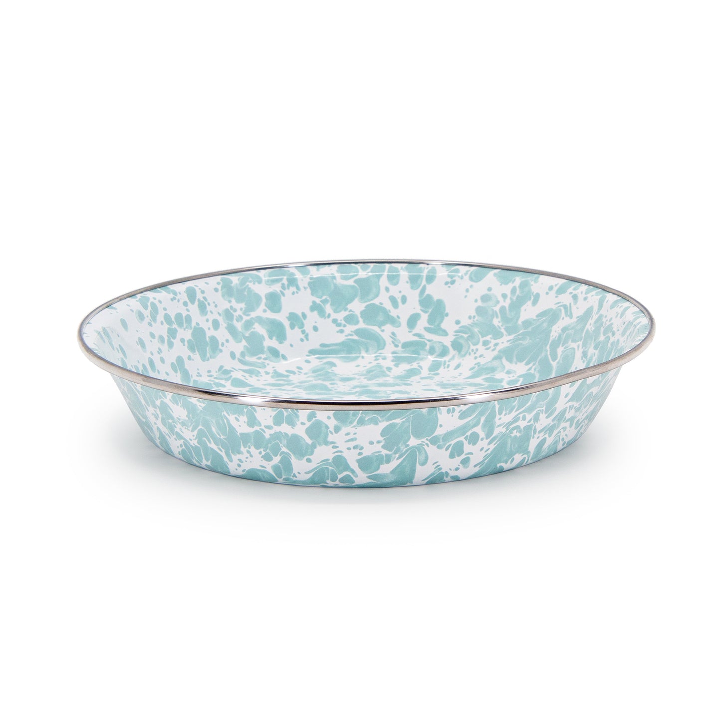 Sea Glass Swirl Pie Plate