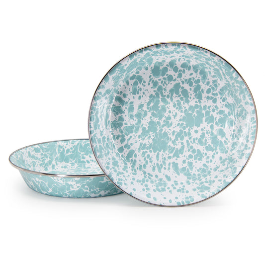 Sea Glass Swirl Pie Plate