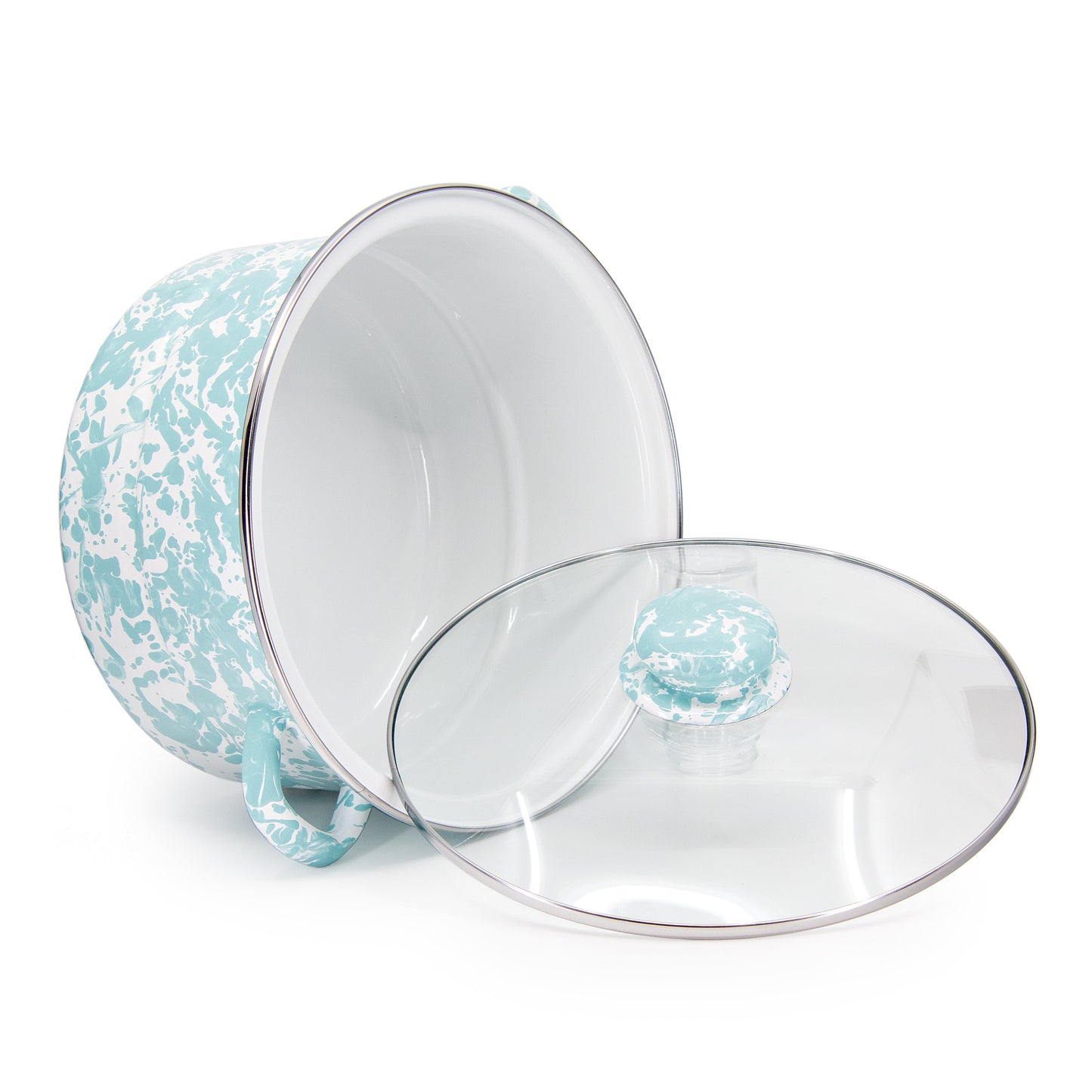 Sea Glass Swirl 6 Qt Stock Pot