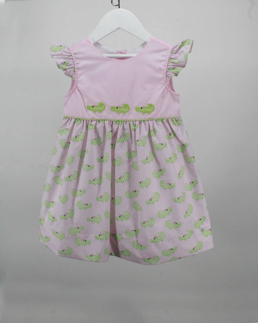 Baby Pink Croc Mary Dress