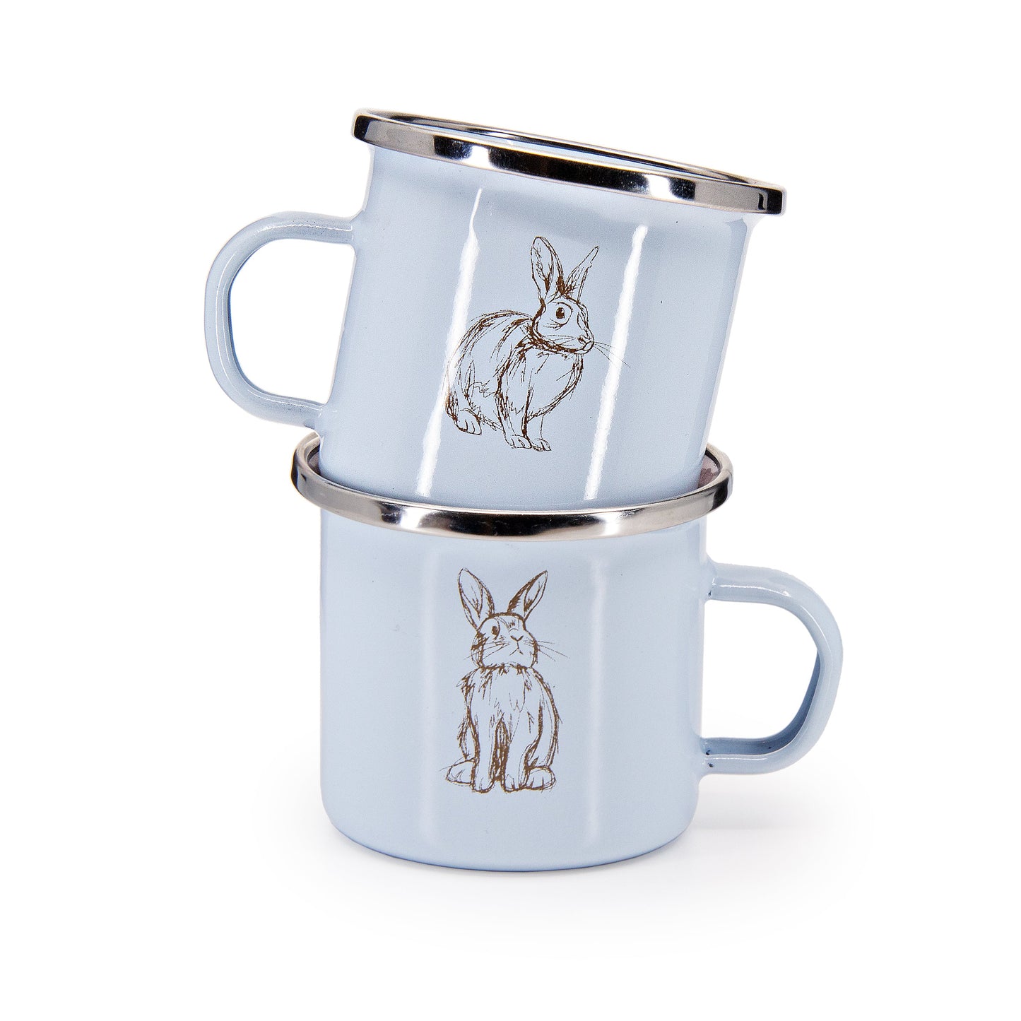 Blue Bunnies Child Mugs - Set of 4