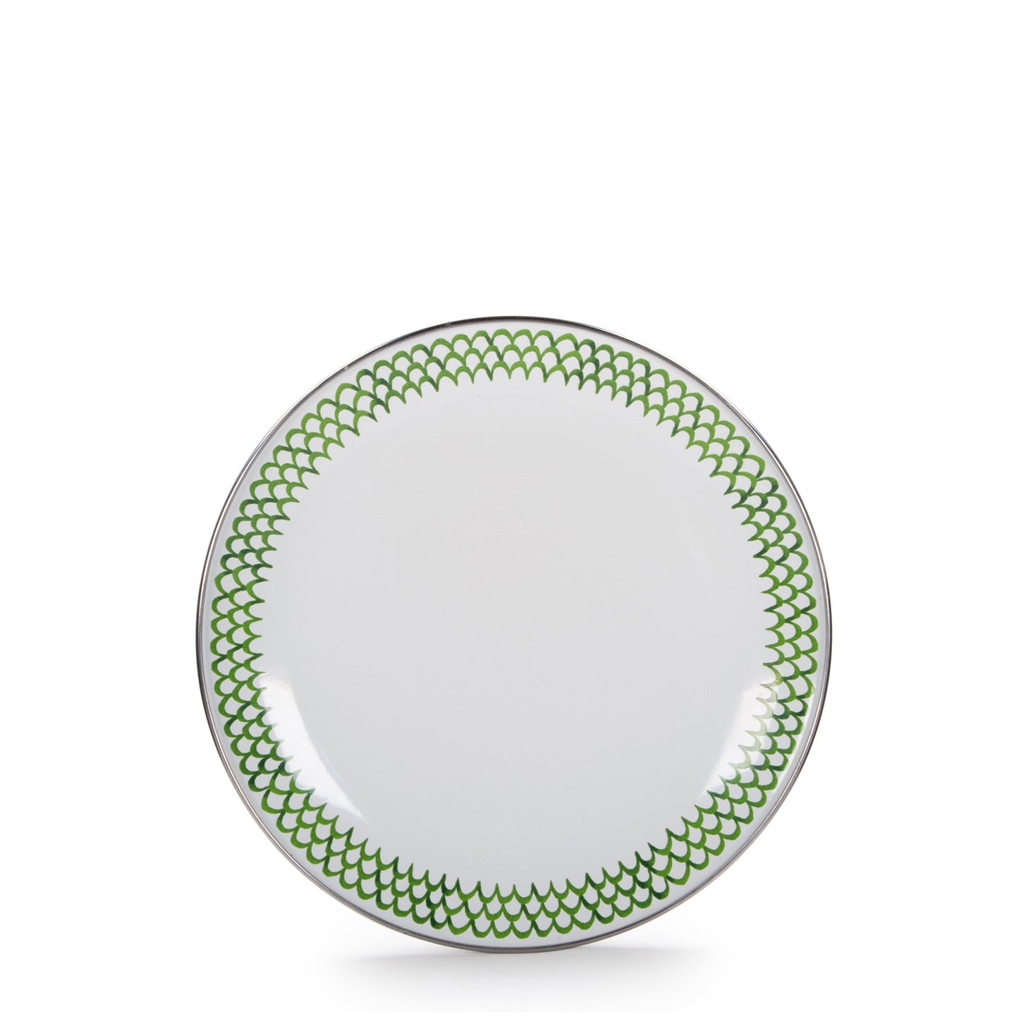 Green Scallop Sandwich Plates - Set of 4