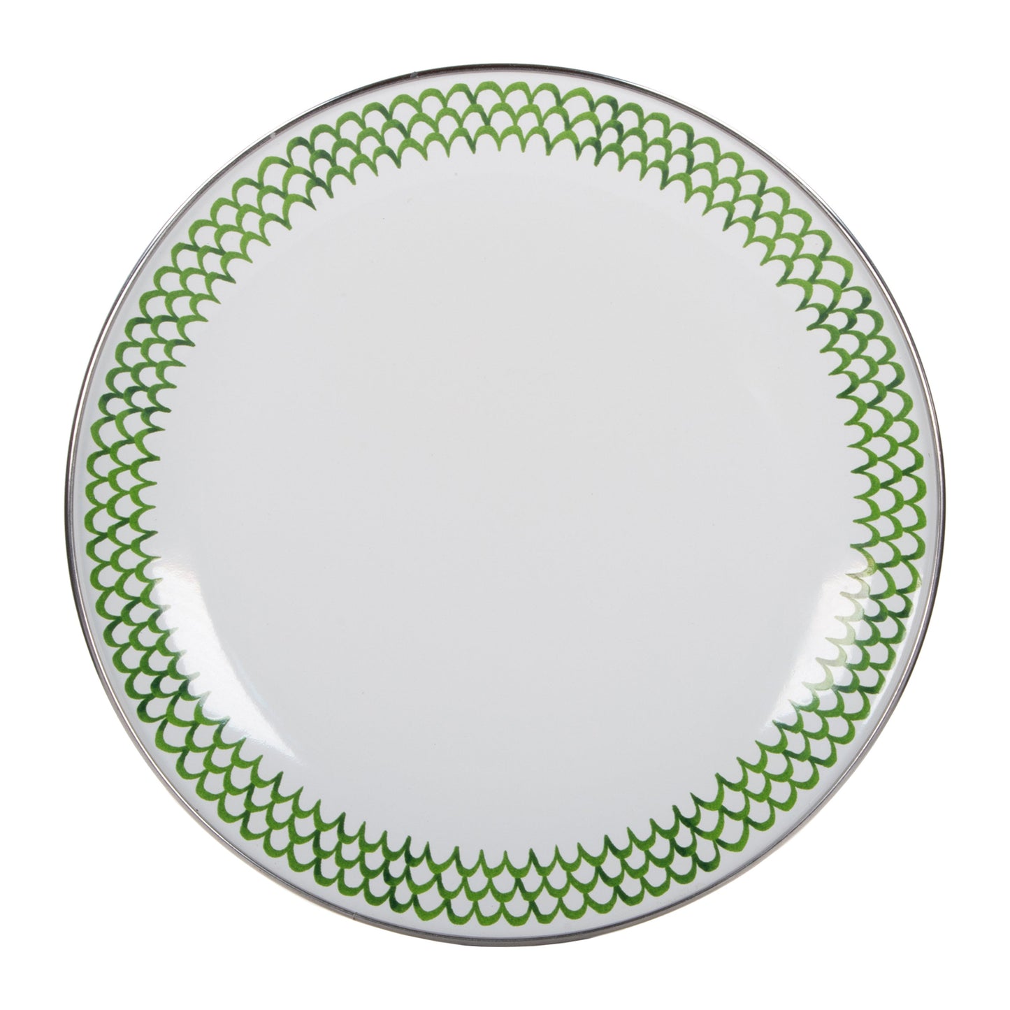 Green Scallop Sandwich Plates - Set of 4