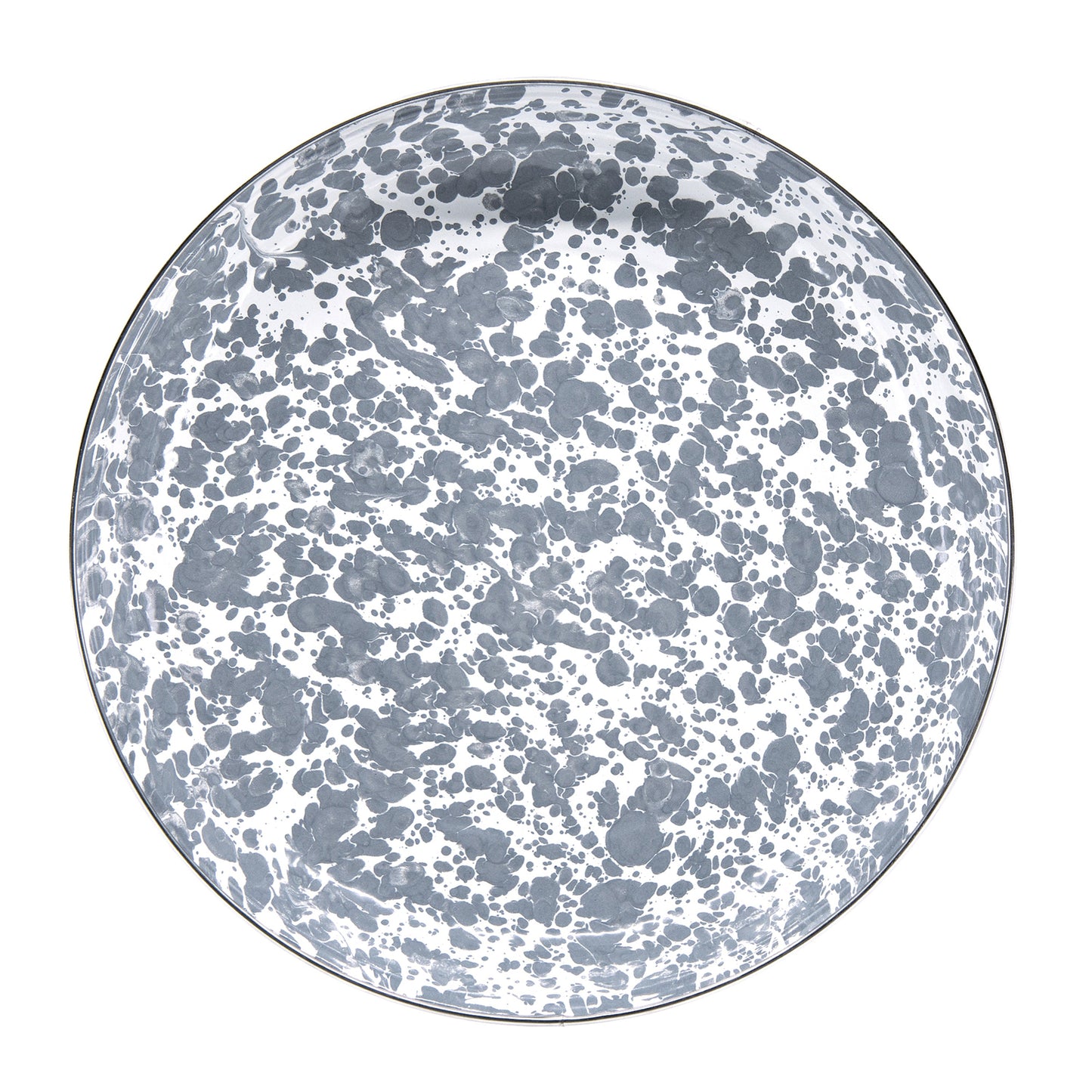 Grey Swirl Pasta Plates - Set of 4
