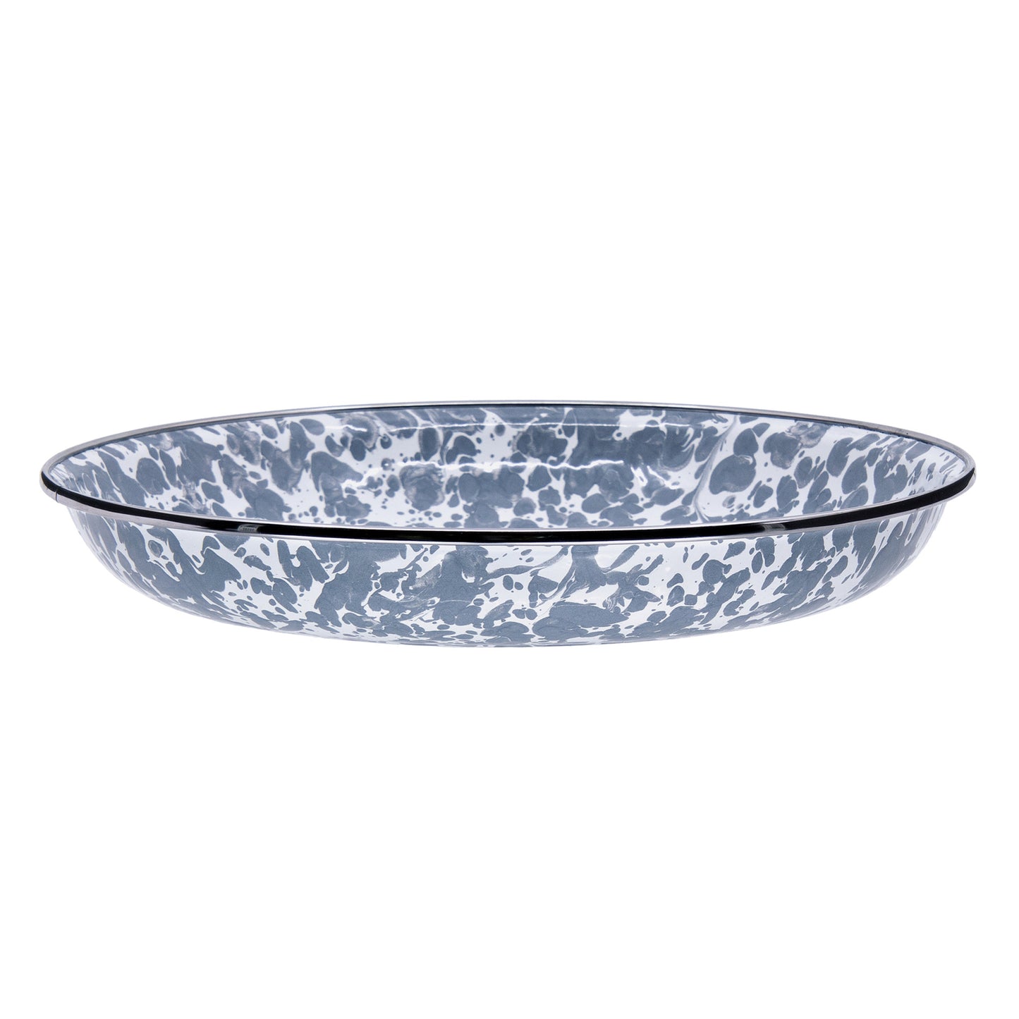 Grey Swirl Pasta Plates - Set of 4