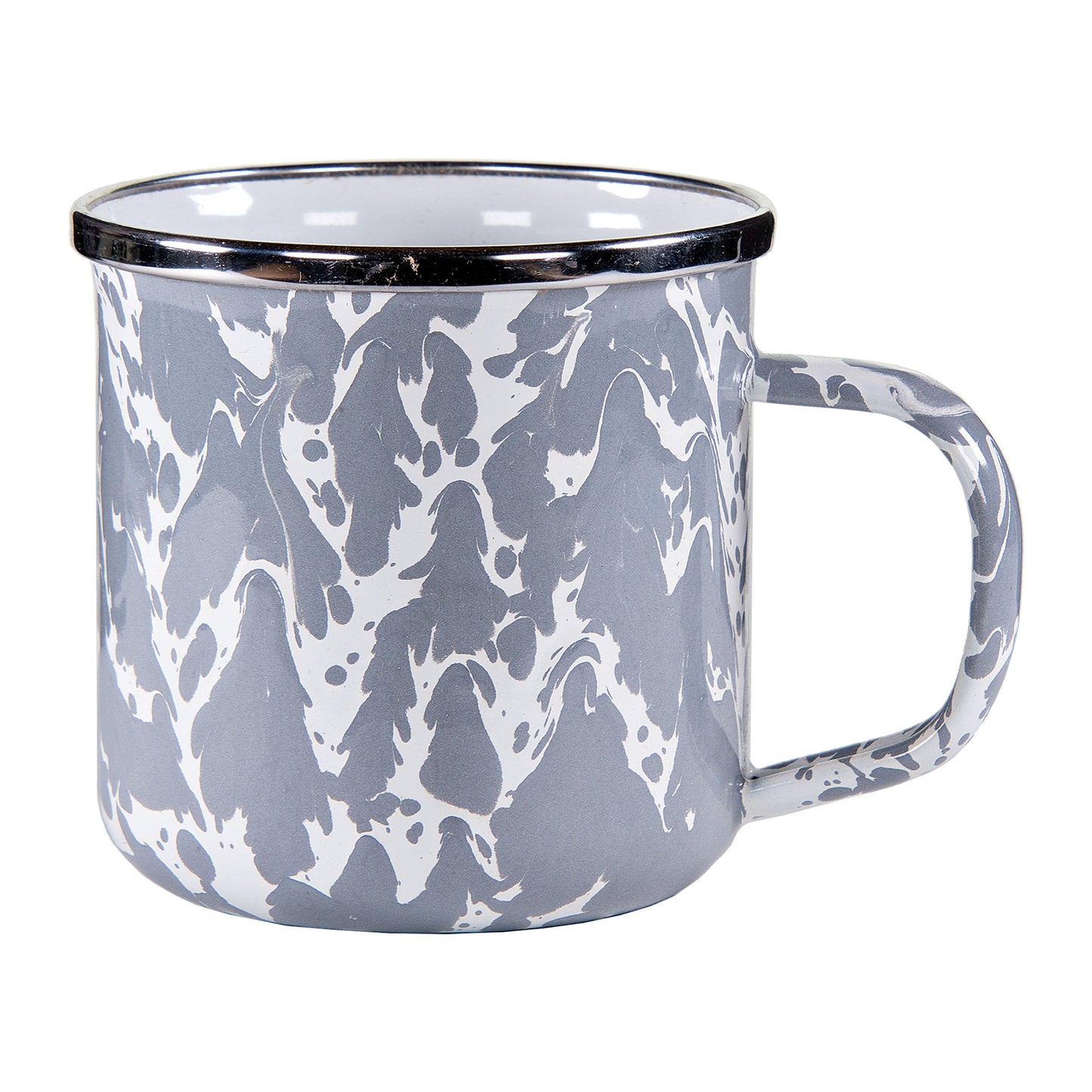 Grey Swirl 12 oz Mugs - Set of 4