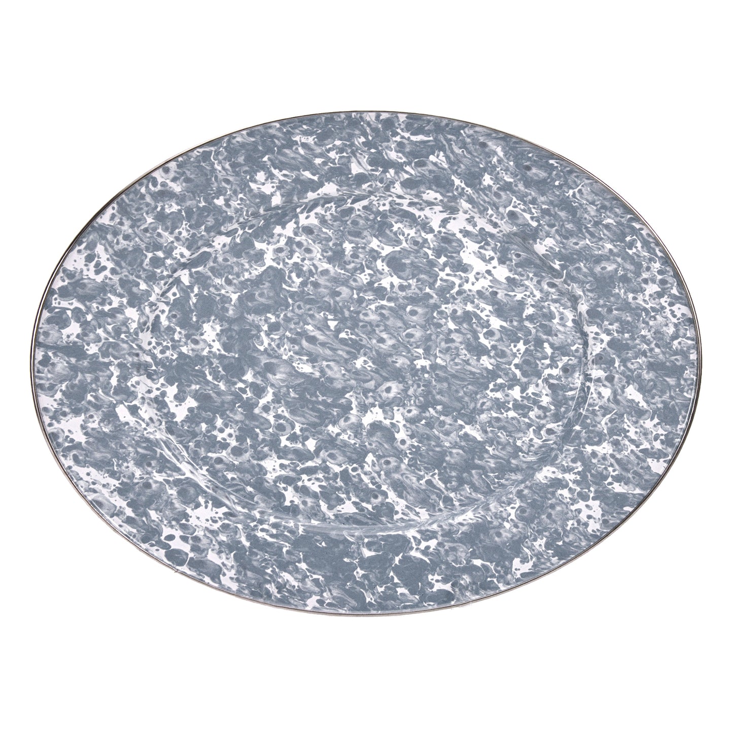 Grey Swirl Oval Platter