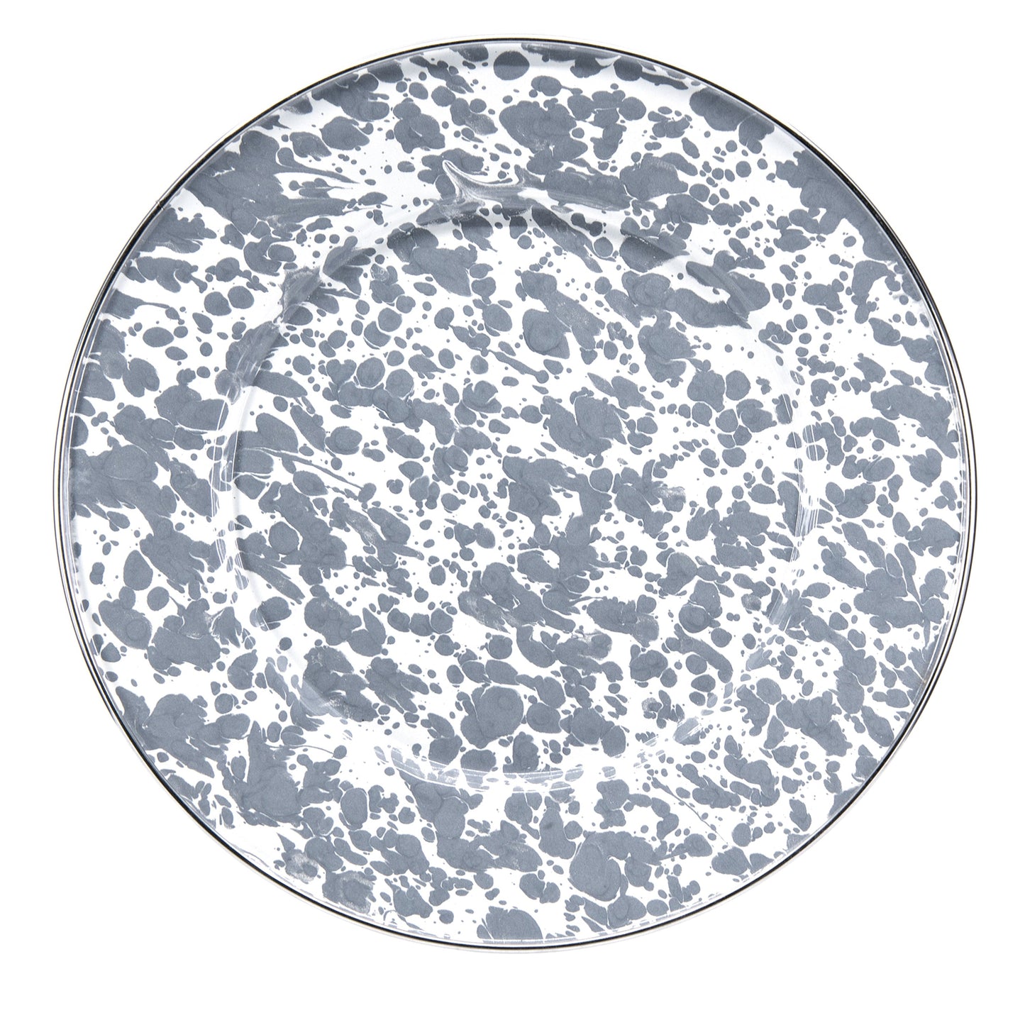 Grey Swirl Sandwich Plates - Set of 4