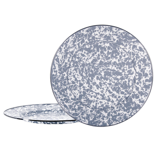 Grey Swirl Chargers - Set of 2