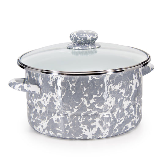 Grey Swirl 6 Qt Stock Pot
