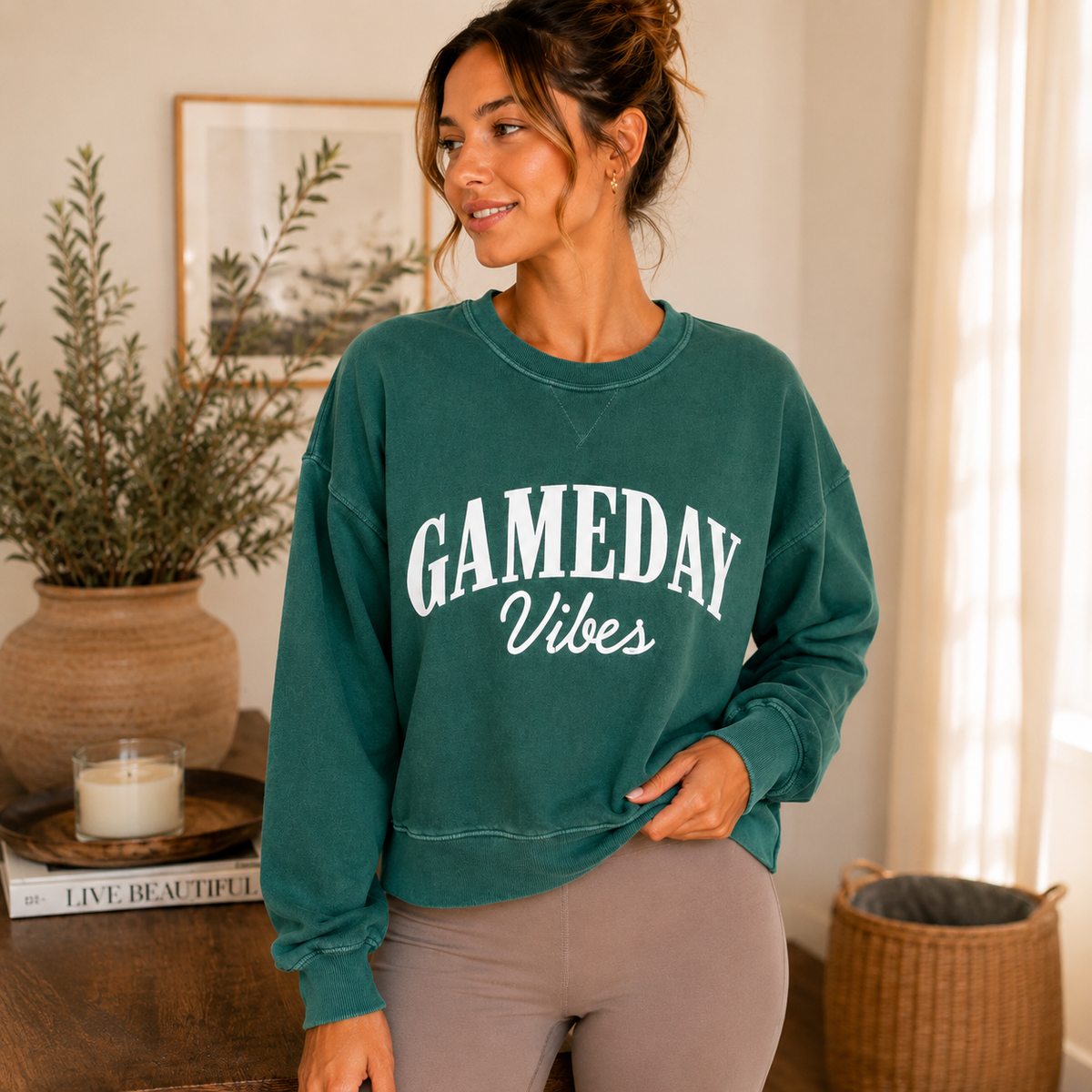 GAME DAY VIBES MINERAL SWEATSHIRT