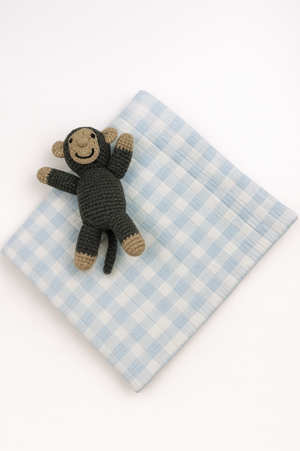 Gingham Check Baby Blanket