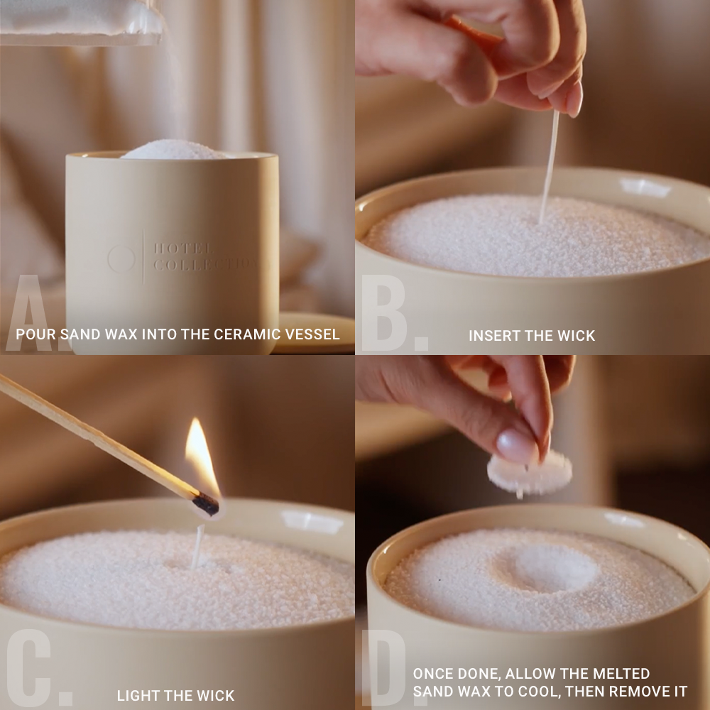 Grande Ceramic Sand Wax Set