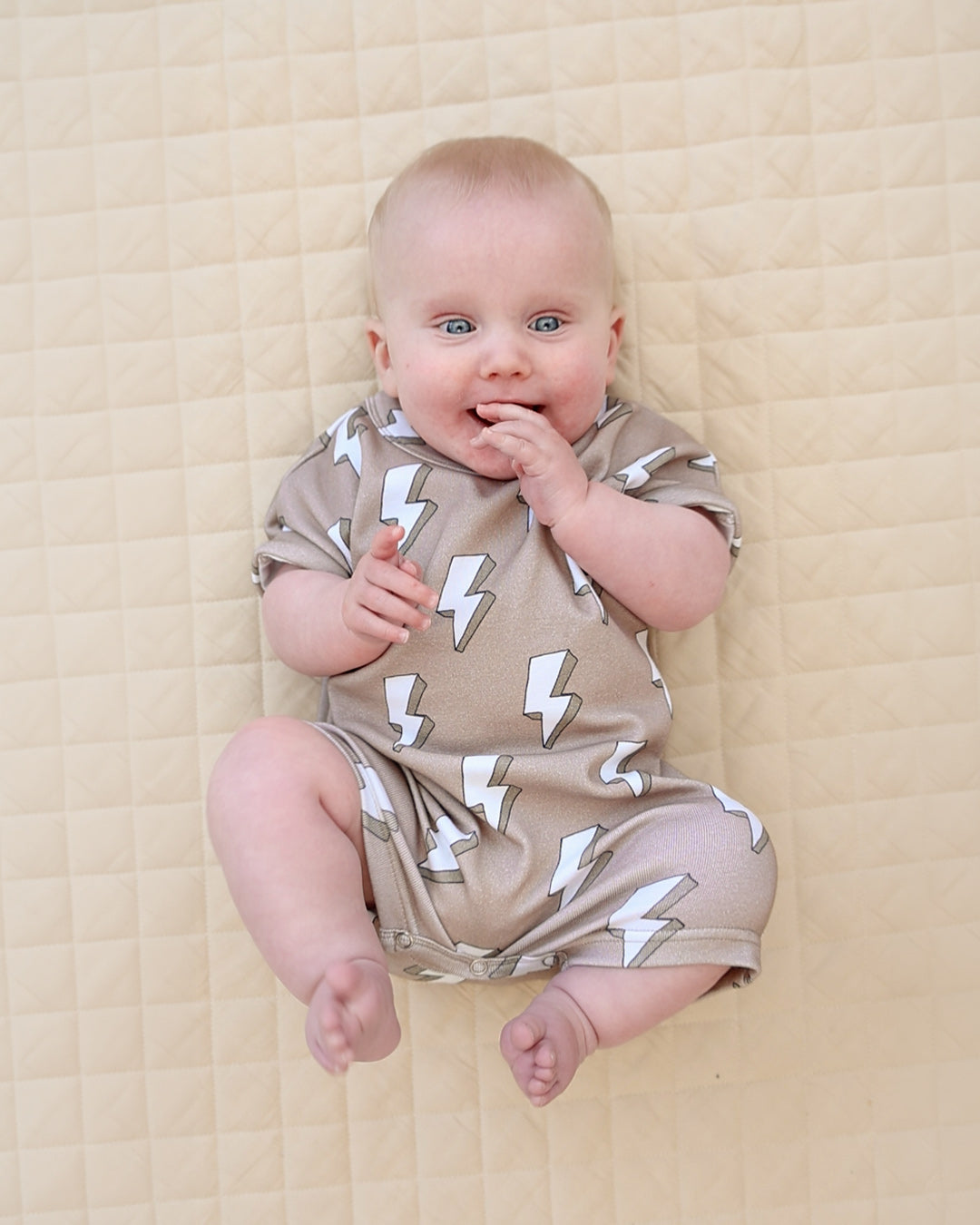 Cotton Romper | Electric Beige