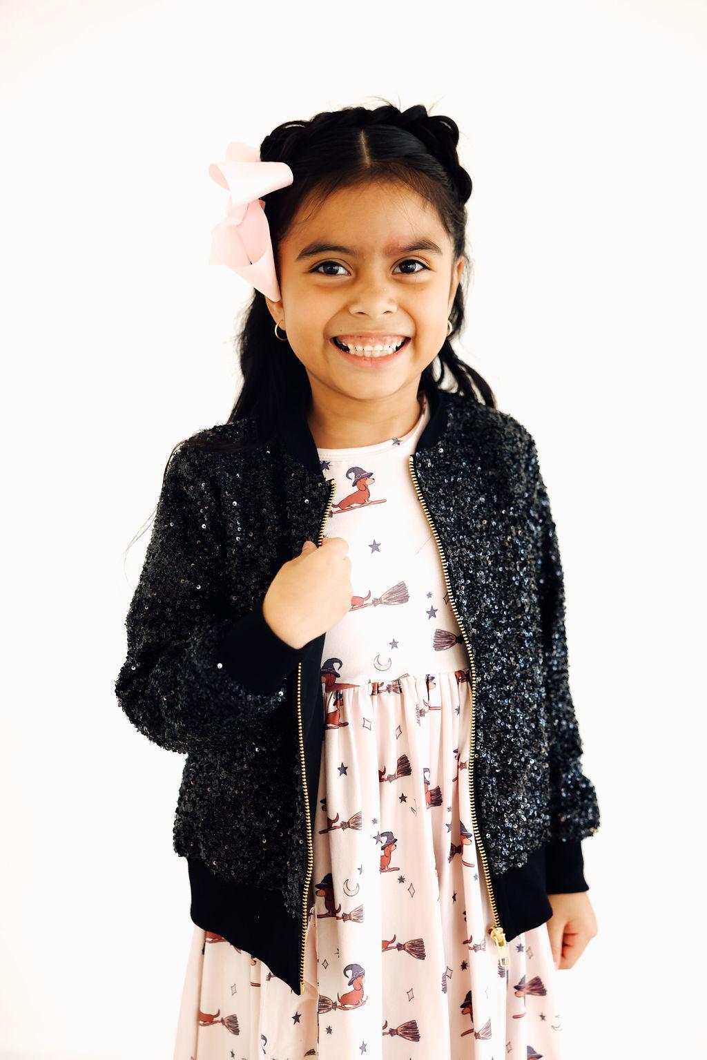 SALE Happy Howl-oween 3/4 Sleeve Pocket Twirl Dress