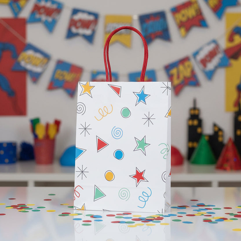 Happy Colors Superhero Party Bags (Set of 8)
