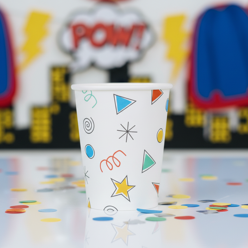 Happy Colors Superhero Cups (Set of 8)