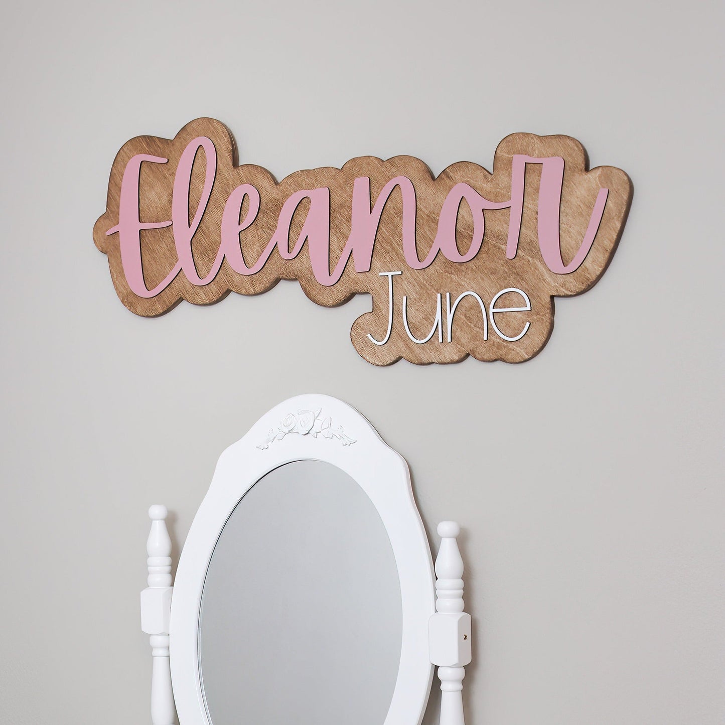 Custom Wooden Name Sign Outline