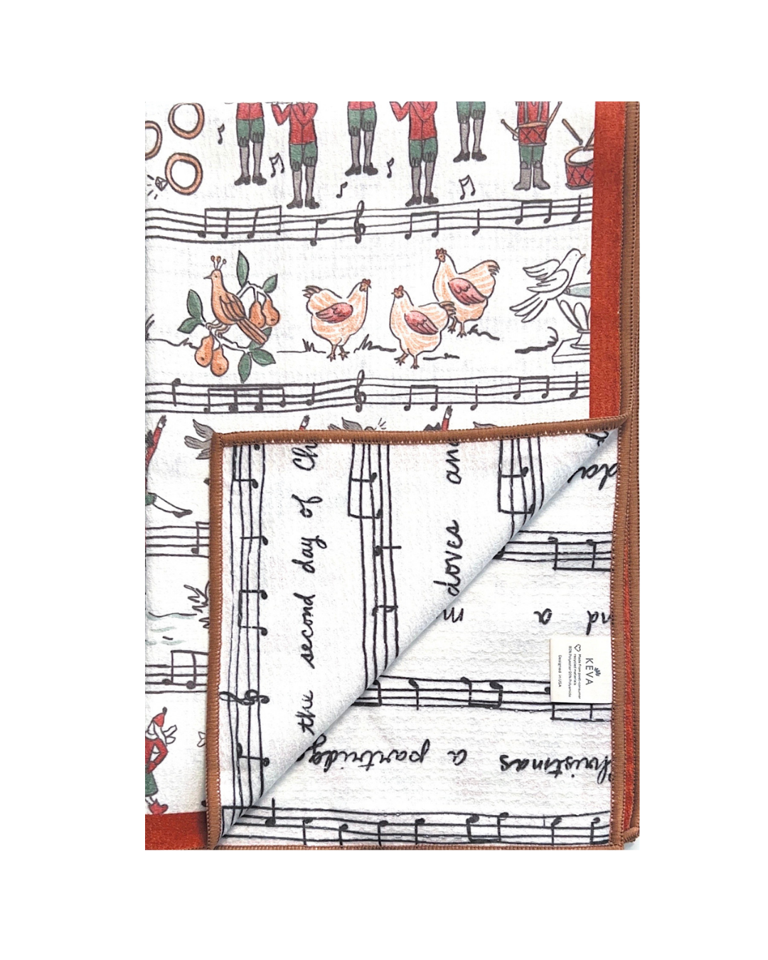 12 Days of Christmas Double-Sided Tea Towel