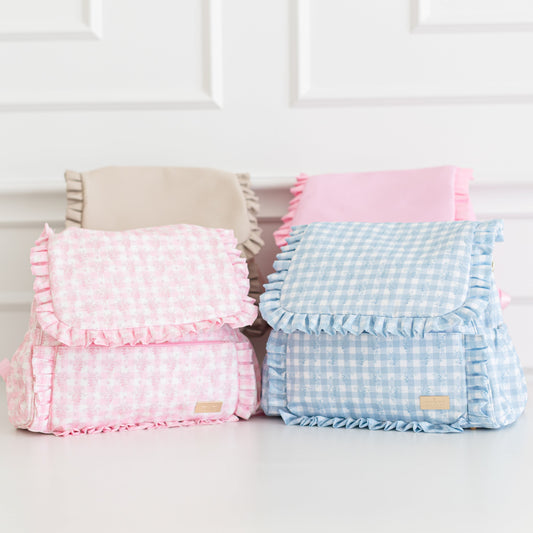 Ruffled Nylon Diaper Bag