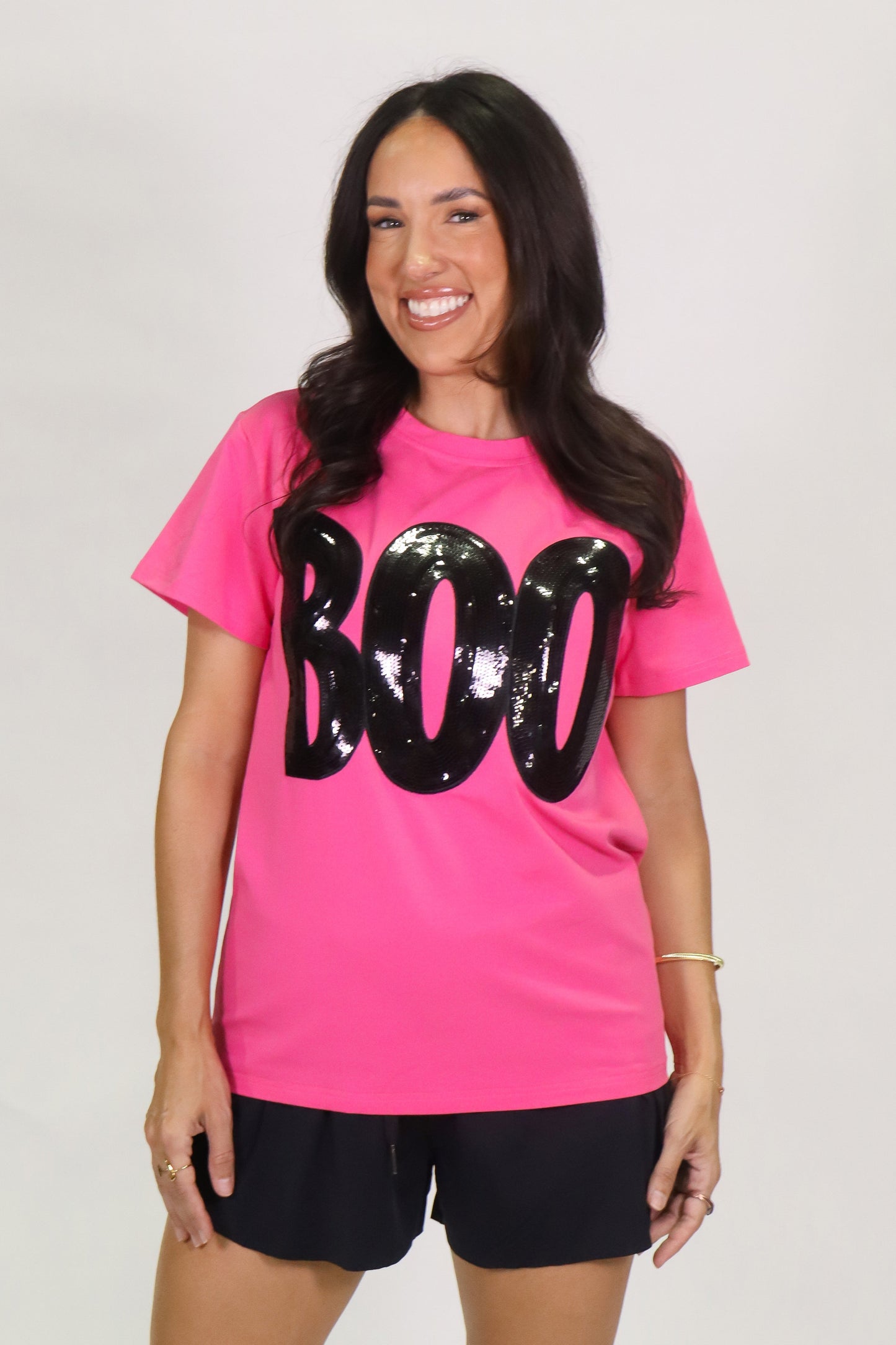 Hot Pink Boo Adult Shirt