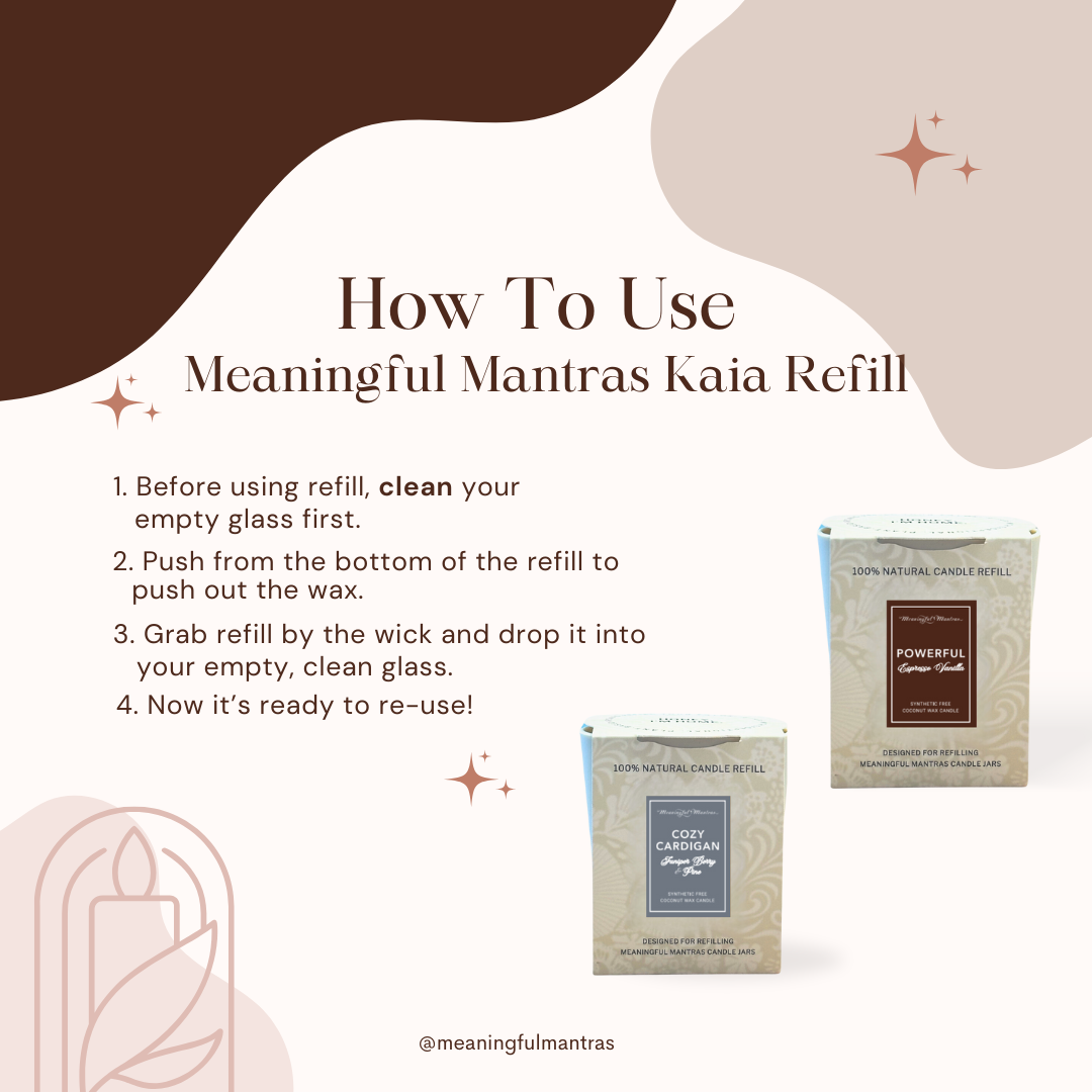 Espresso Vanilla Natural Candle 8oz Kaia Collection Refill