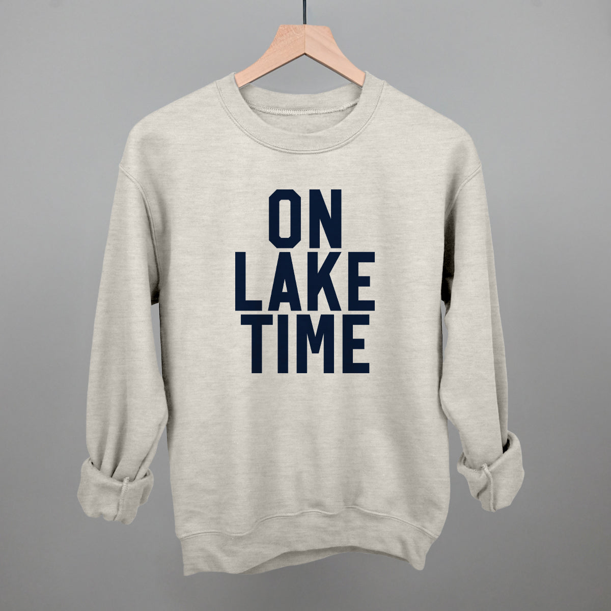 On Lake Time Block Letters