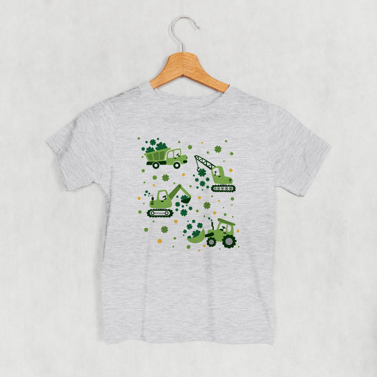 St. Patrick's Construction Vehicles + Clovers (Kids)