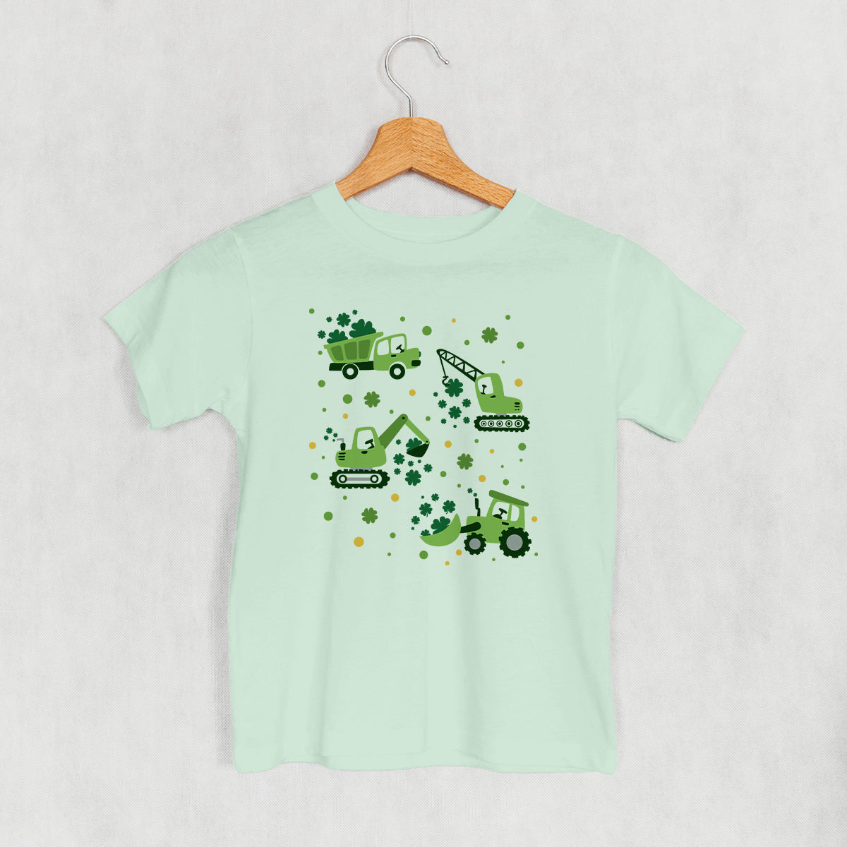 St. Patrick's Construction Vehicles + Clovers (Kids)