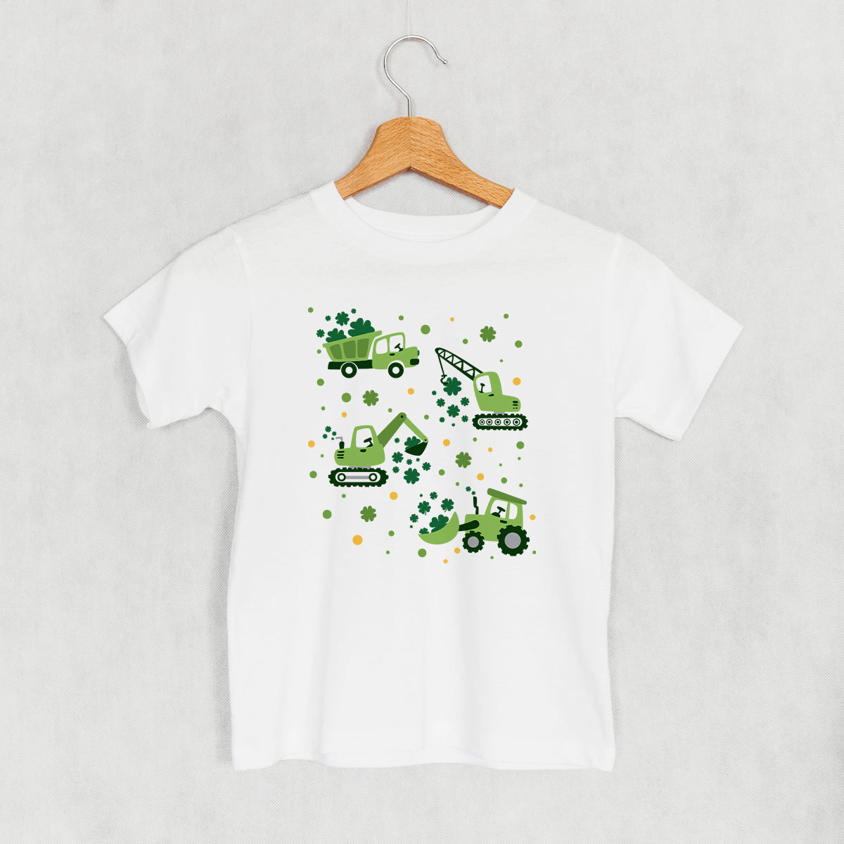 St. Patrick's Construction Vehicles + Clovers (Kids)