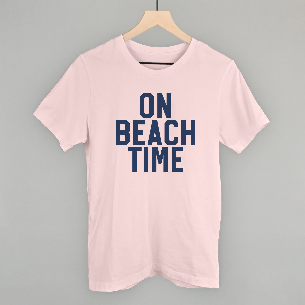 On Beach Time Block Letters